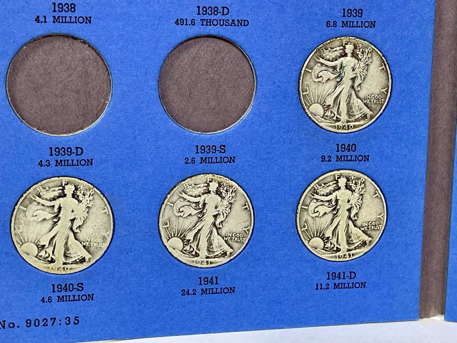Collection Of Liberty Standing Silver Half Dollars 1937-1947 - Incomplete See Photos [Photo 5]