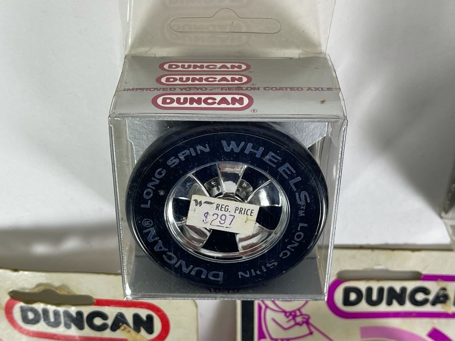 Vintage Original New Old Stock DUNCAN Yo-Yos: (2) DUNCAN Jewel, (1) DUNCAN Glow Imperial And (2) DUNCAN Long Spin Wheels [Photo 5]
