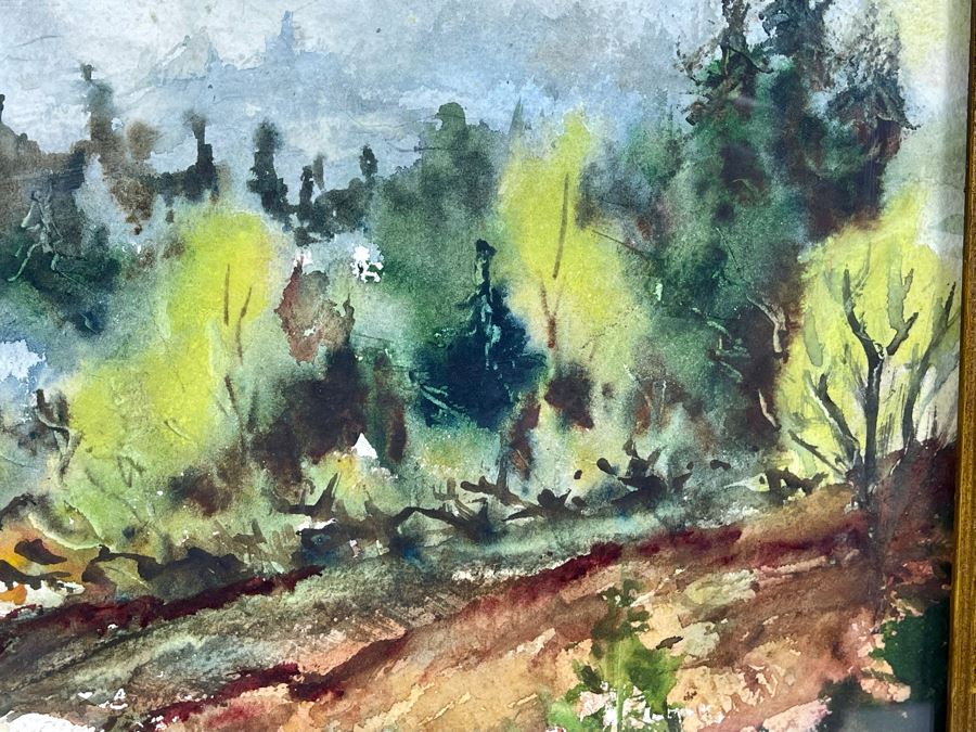 Original Watercolor Painting By Philipa Henschel Titled Autumn On Palomar Mt 15 X 13 Framed 22 X 19 [Photo 5]