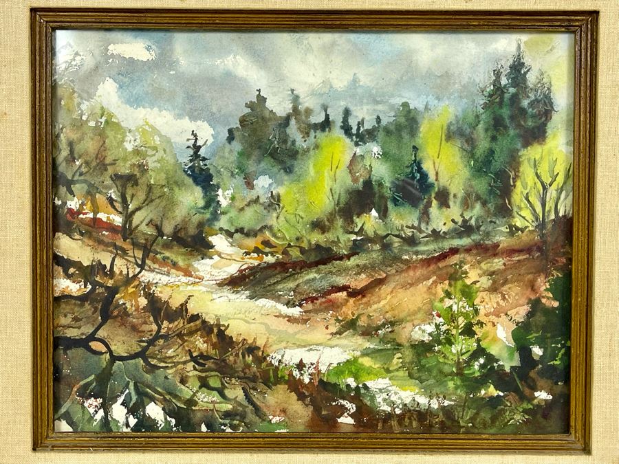 Original Watercolor Painting By Philipa Henschel Titled Autumn On Palomar Mt 15 X 13 Framed 22 X 19 [Photo 3]