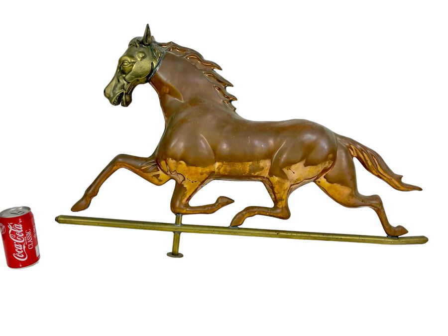 Copper And Brass Horse Weather Vane Part 34W X 20H X 4D