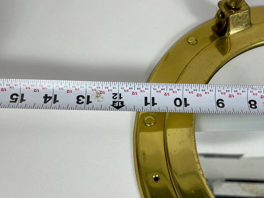 Pair Of Brass Ship's Porthole Wall Mirrors 12W [Photo 7]