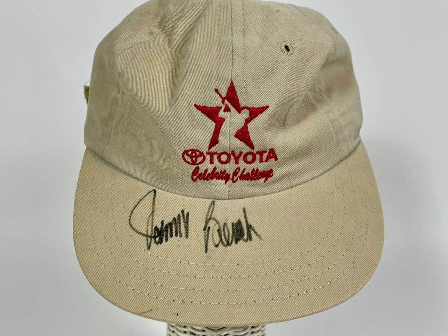 Hand Signed Johnny Bench (MLB Catcher For Cincinnati Reds) Baseball Hat From The Toyota Celebrity Challenge [Photo 2]