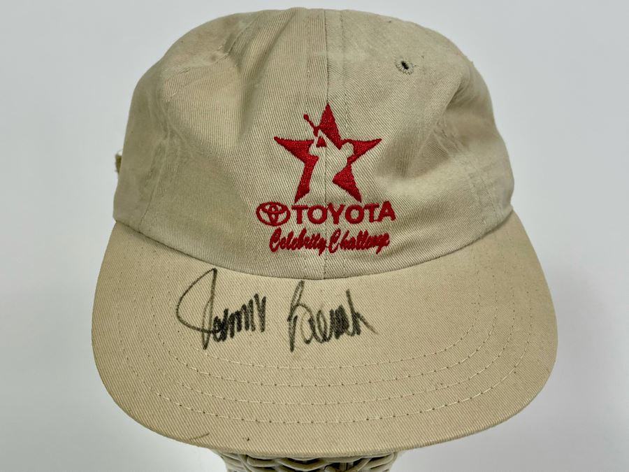 Hand Signed Johnny Bench (MLB Catcher For Cincinnati Reds) Baseball Hat From The Toyota Celebrity Challenge [Photo 3]