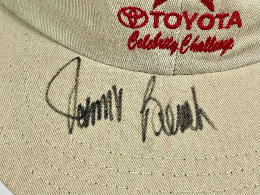 Hand Signed Johnny Bench (MLB Catcher For Cincinnati Reds) Baseball Hat From The Toyota Celebrity Challenge [Photo 4]