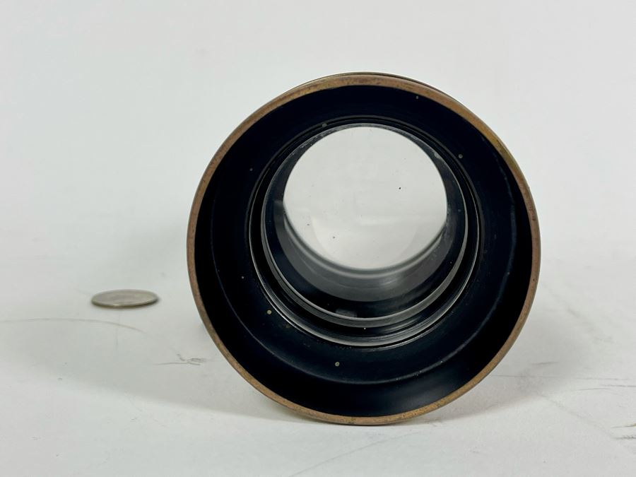 Jamin A Darlot Paris Antique Brass Camera Lens 6.25L X 3.5W [Photo 10]