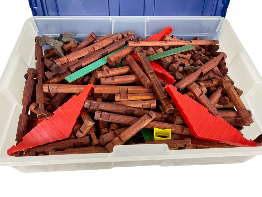 Vintage 1974 Lincoln Logs Sets (2 Sets In Bin) [Photo 1]