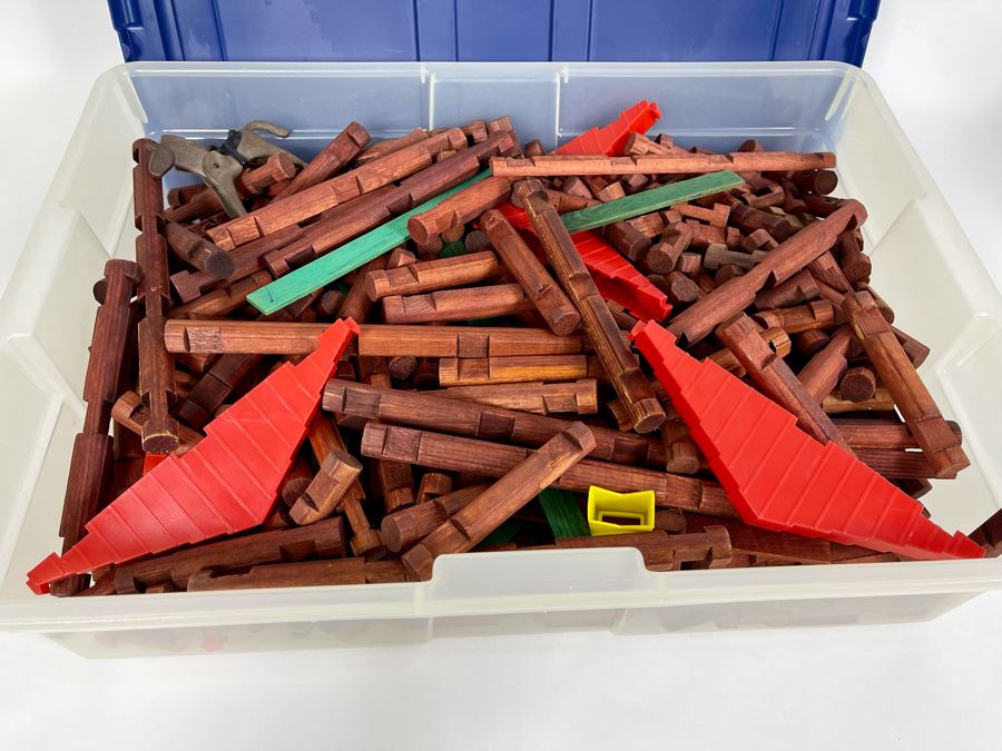 Vintage 1974 Lincoln Logs Sets (2 Sets In Bin) [Photo 2]