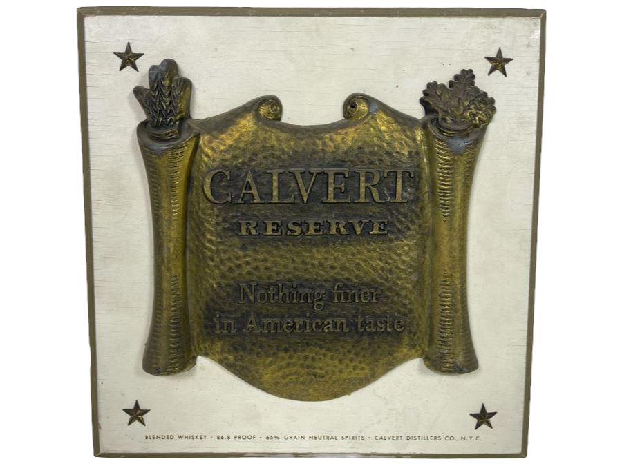 Old Calvert Reserve Blended Whiskey Bar Sign 12 X 12 [Photo 1]