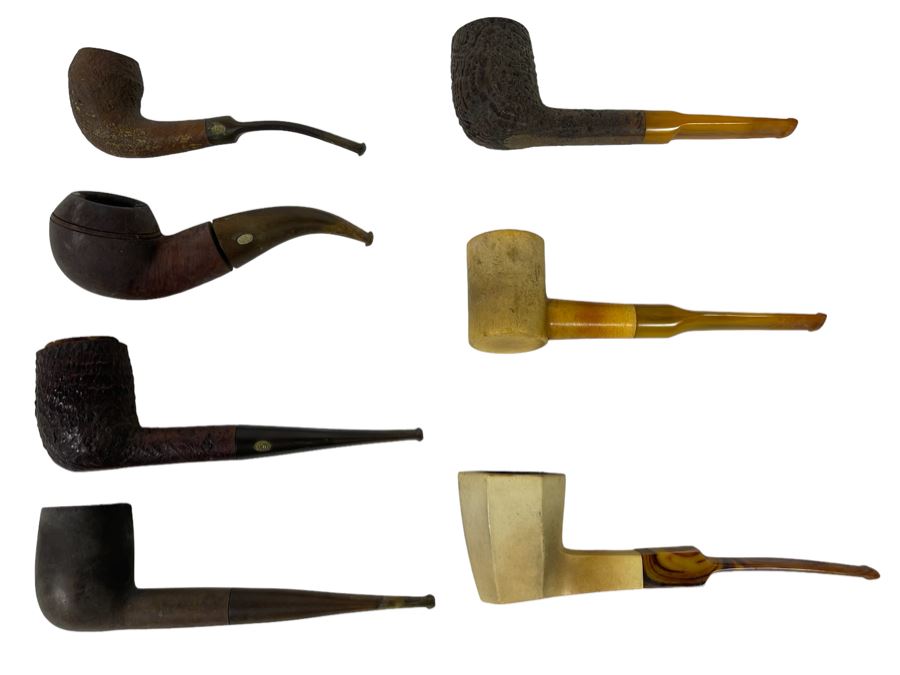 Collection Of Seven Vintage Smoking Pipes