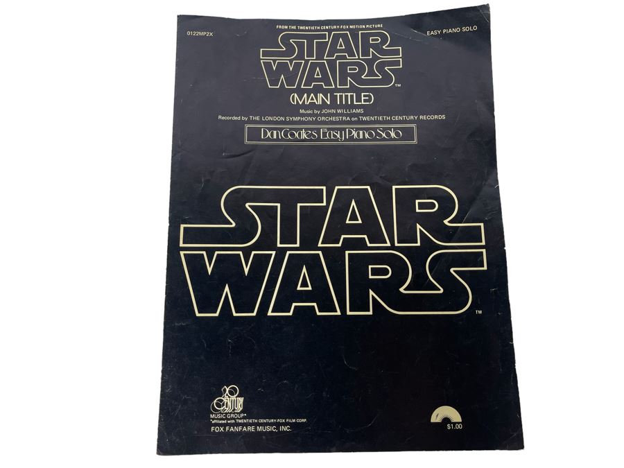 Vintage 1977 Star Wars Easy Piano Solo Sheet Music