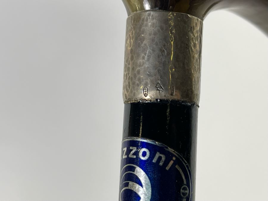 Frizzoni Firenza Italian Cane With Sterling Silver And Horn Handle 35L [Photo 8]