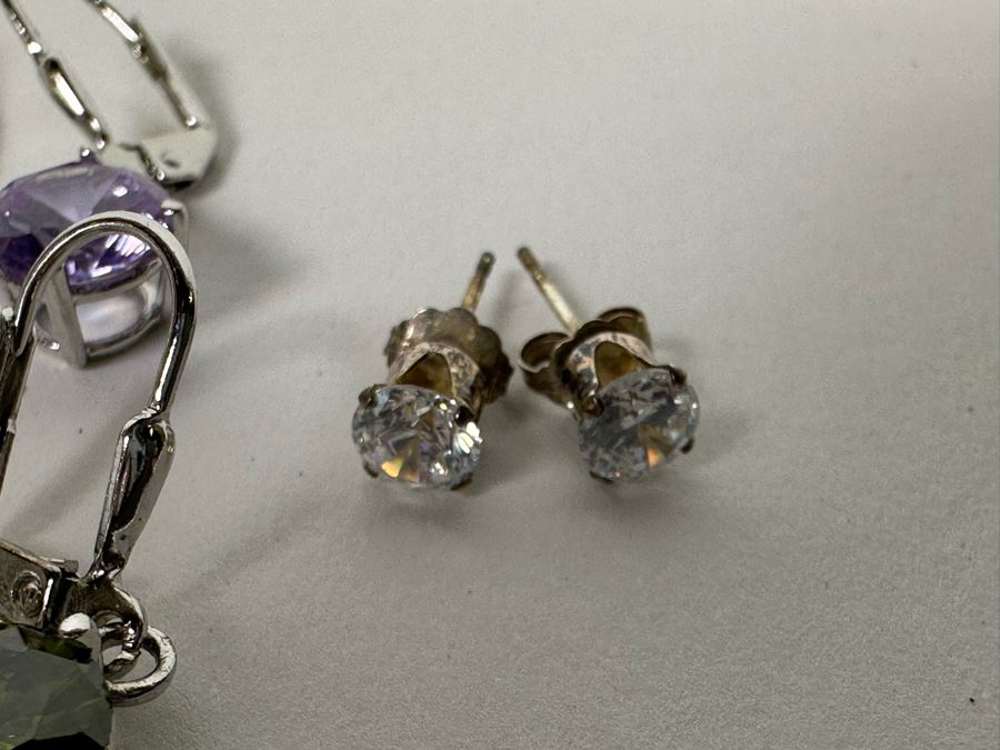 Five Pairs Of Sterling Silver Earrings 14.6g [Photo 11]