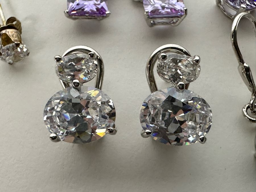 Five Pairs Of Sterling Silver Earrings 14.6g [Photo 6]