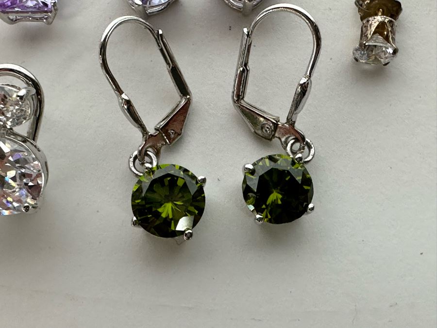 Five Pairs Of Sterling Silver Earrings 14.6g [Photo 9]