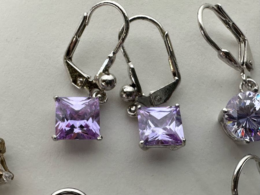 Five Pairs Of Sterling Silver Earrings 14.6g [Photo 7]