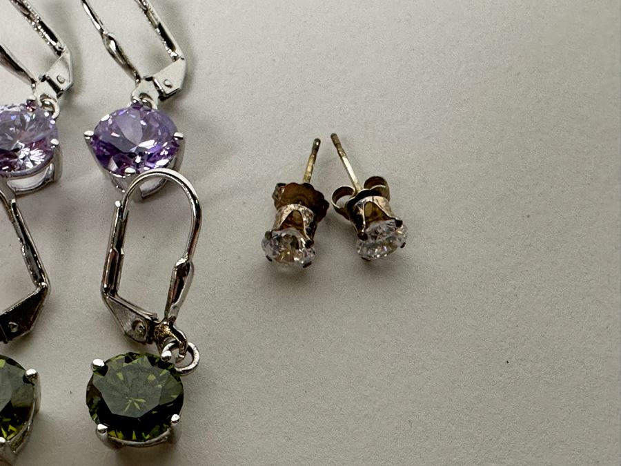 Five Pairs Of Sterling Silver Earrings 14.6g [Photo 10]