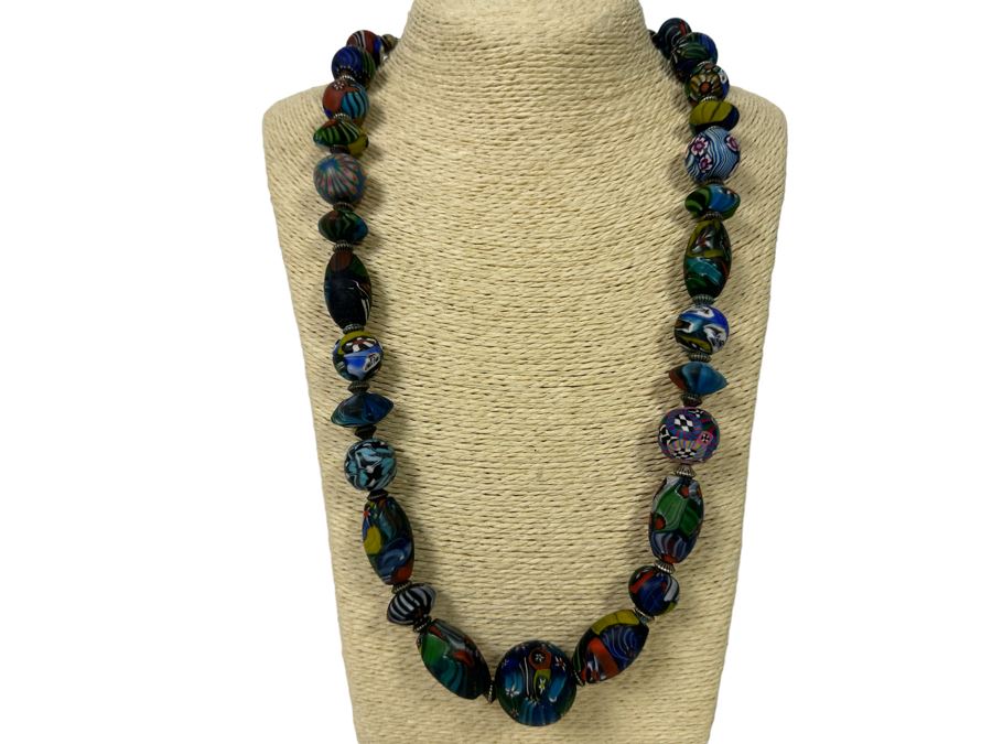 Millefiori Beads 26' Necklace