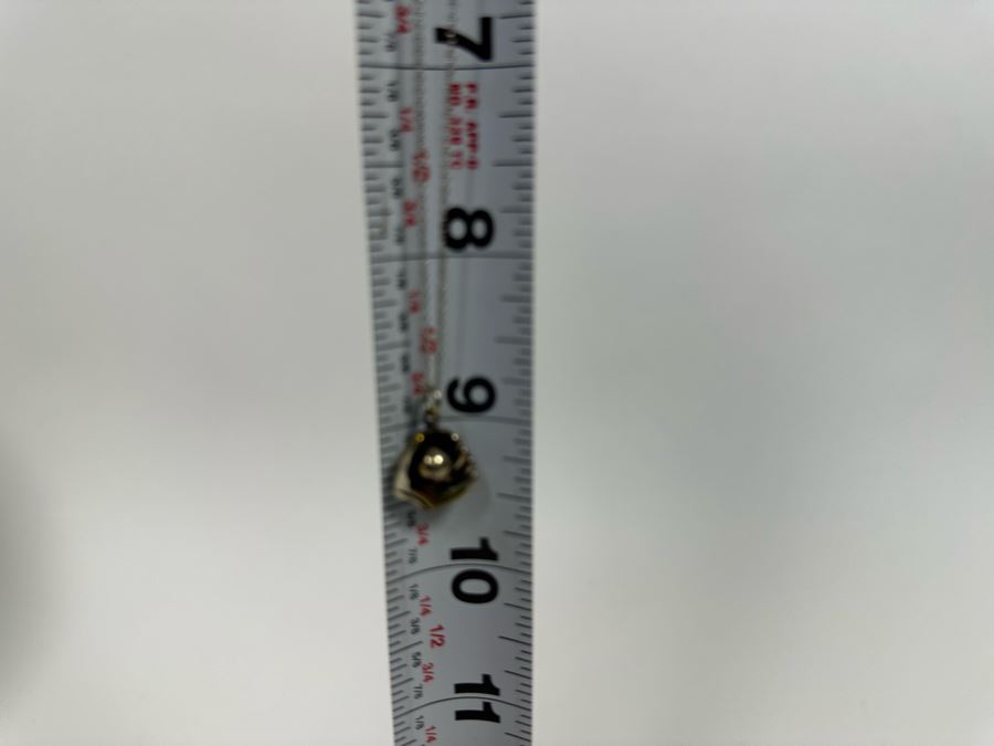 Sterling Silver Baseball Glove Pendant With 18' Sterling Chain 4.6g [Photo 6]