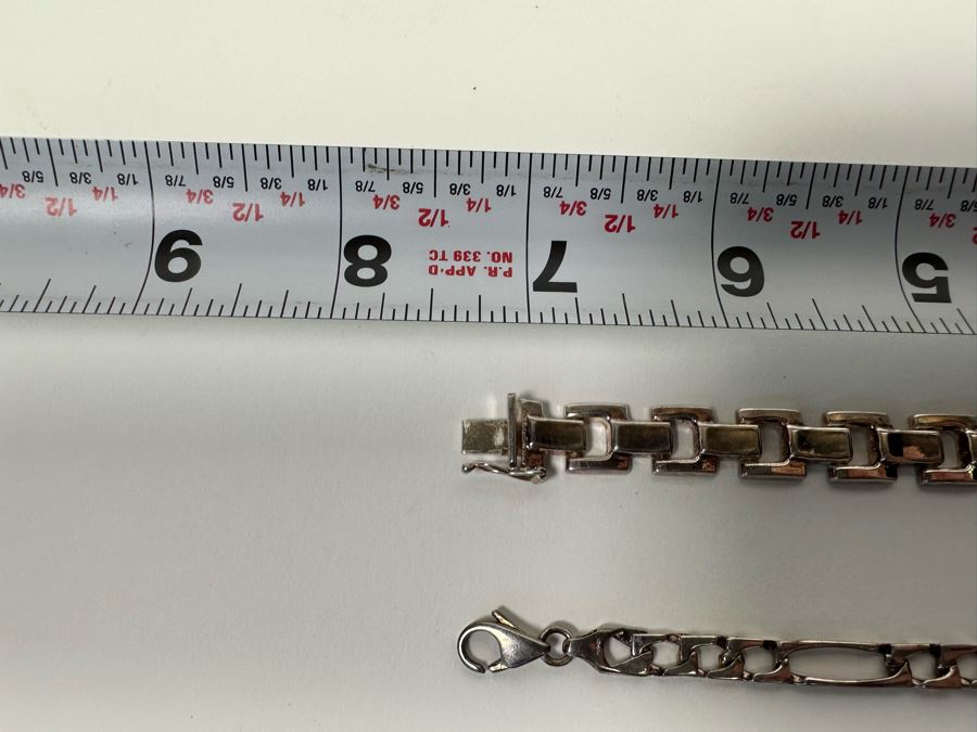 Pair Of 7' Sterling Silver Bracelets 25.5g [Photo 4]