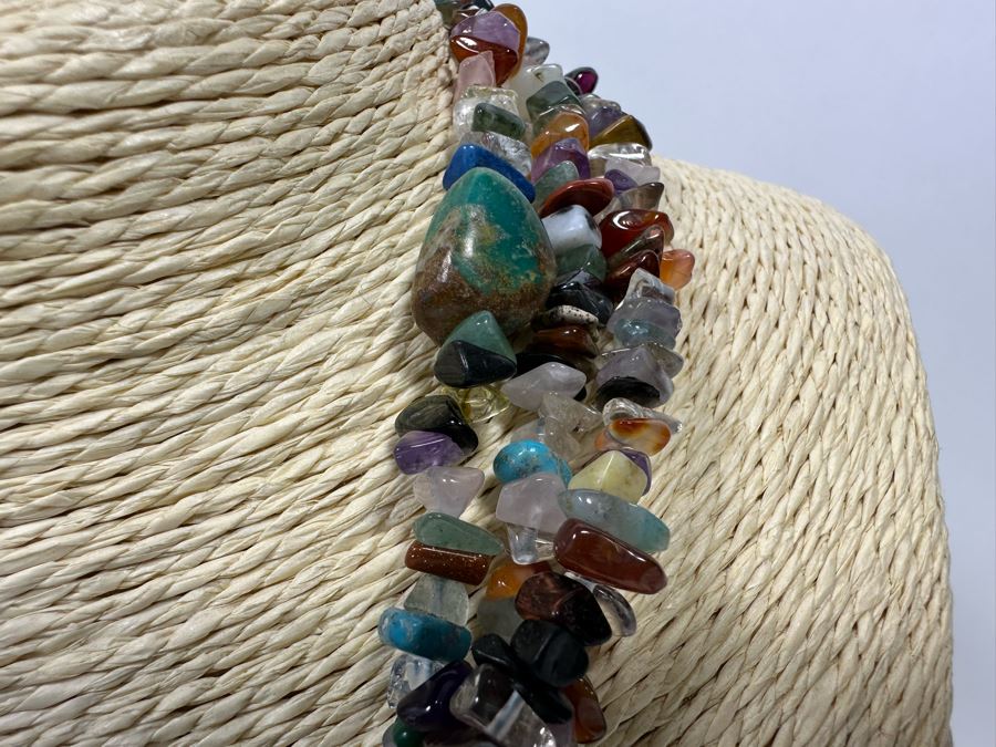 Mulit-Strand Multi-Stone Necklace [Photo 6]