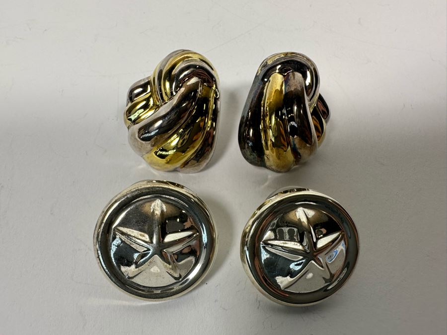 Pair Of Sterling Silver Earrings 15g [Photo 3]