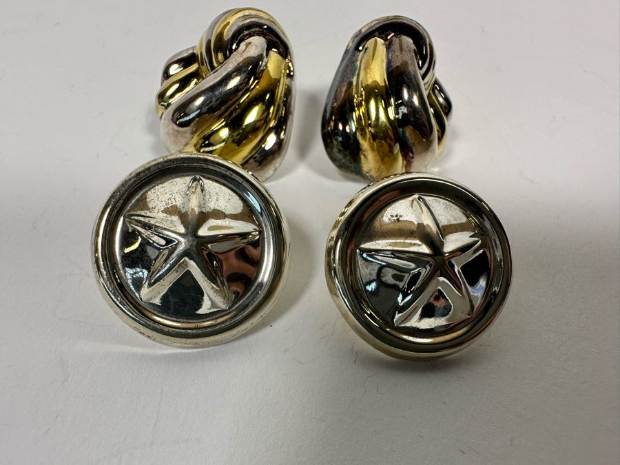 Pair Of Sterling Silver Earrings 15g [Photo 4]