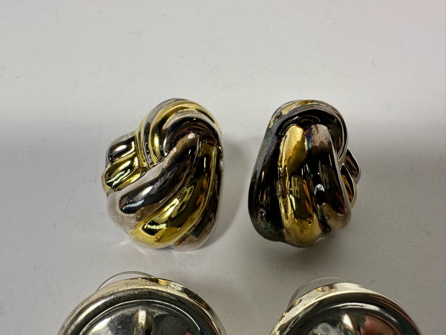 Pair Of Sterling Silver Earrings 15g [Photo 5]