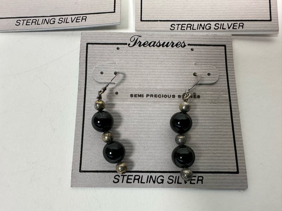 Three Pair Of Sterling Silver Earrings [Photo 6]