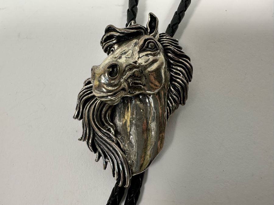 Sterling Silver Horse Head Bolo Tie 68.2g [Photo 6]