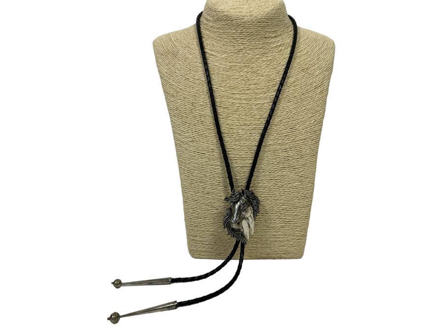 Sterling Silver Horse Head Bolo Tie 68.2g [Photo 3]