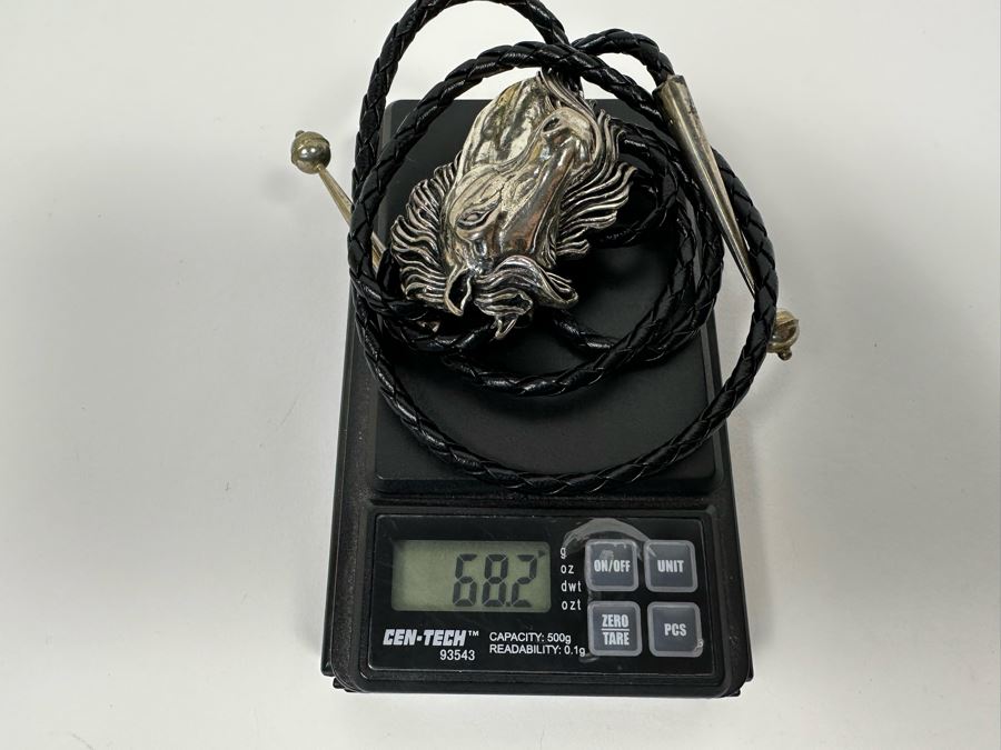 Sterling Silver Horse Head Bolo Tie 68.2g [Photo 10]
