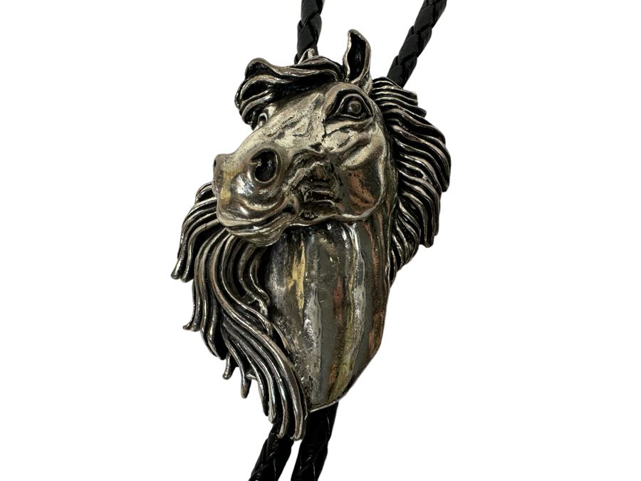 Sterling Silver Horse Head Bolo Tie 68.2g [Photo 2]