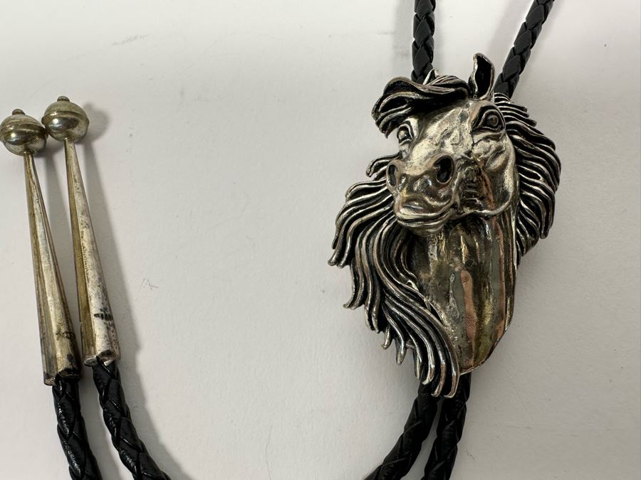 Sterling Silver Horse Head Bolo Tie 68.2g [Photo 5]