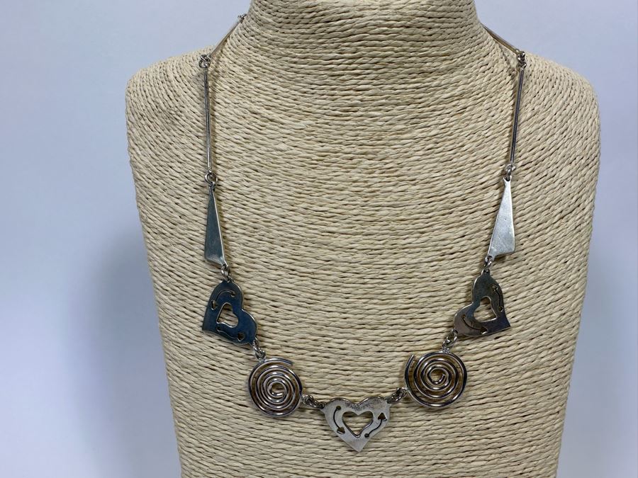 Sterling Silver 22' Designer Necklace 32.2g [Photo 3]