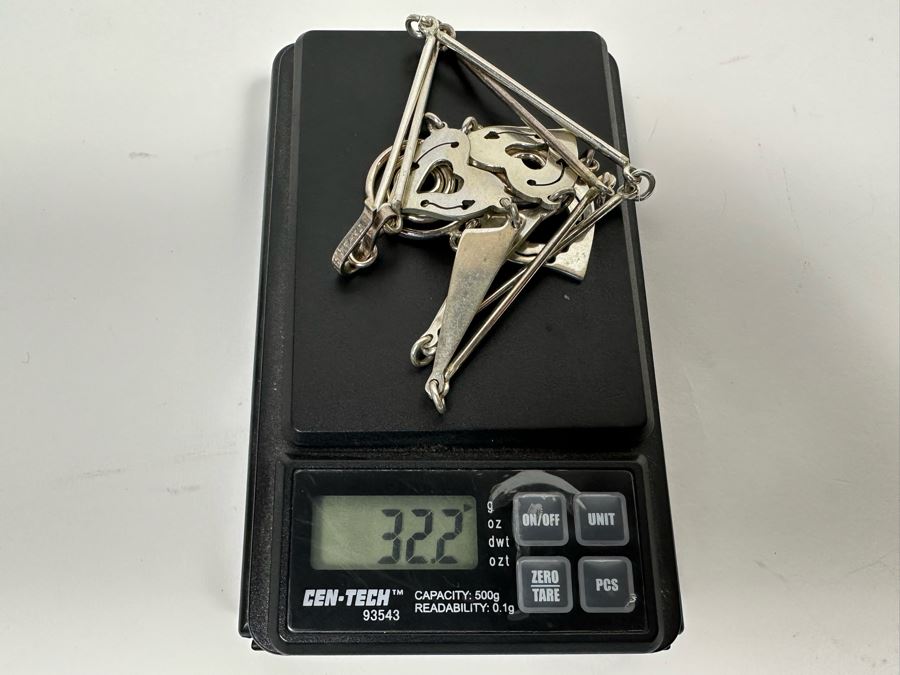 Sterling Silver 22' Designer Necklace 32.2g [Photo 8]