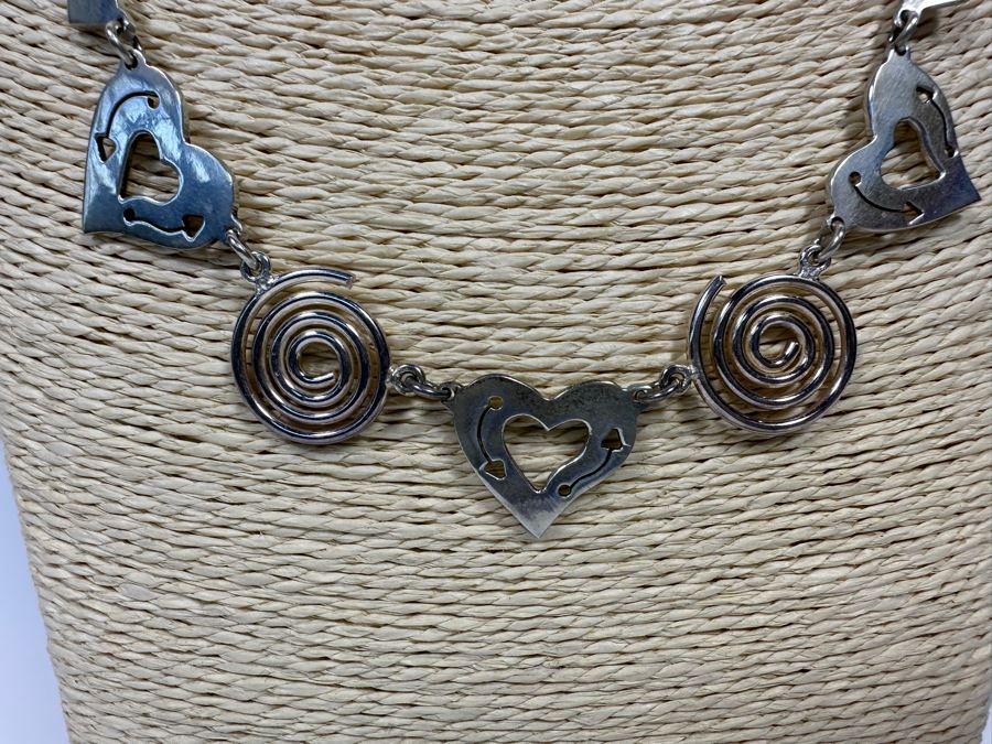 Sterling Silver 22' Designer Necklace 32.2g [Photo 4]