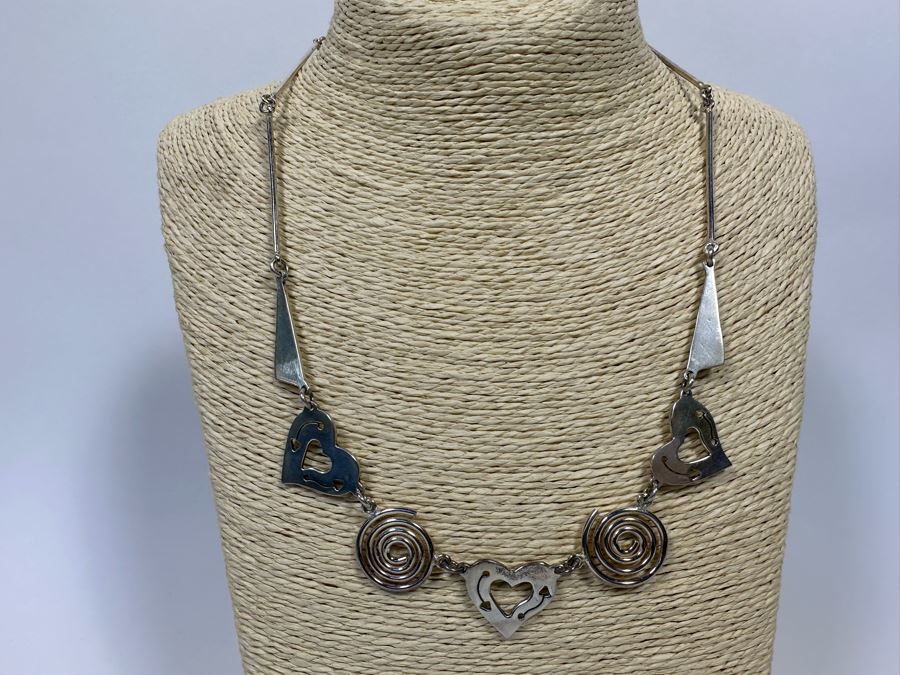 Sterling Silver 22' Designer Necklace 32.2g [Photo 2]