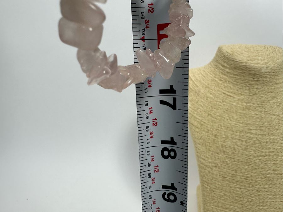 Long 34' Rose Quartz Bead Necklace [Photo 5]