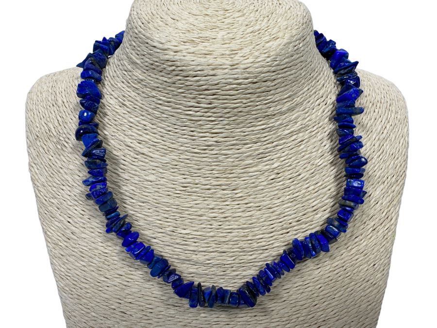 18' Lapis Lazuli Bead Necklace [Photo 1]