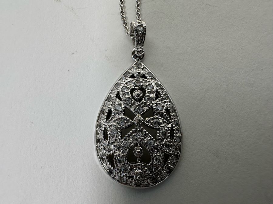 Sterling Silver Pendant With Sterling 18' Chain Necklace [Photo 8]