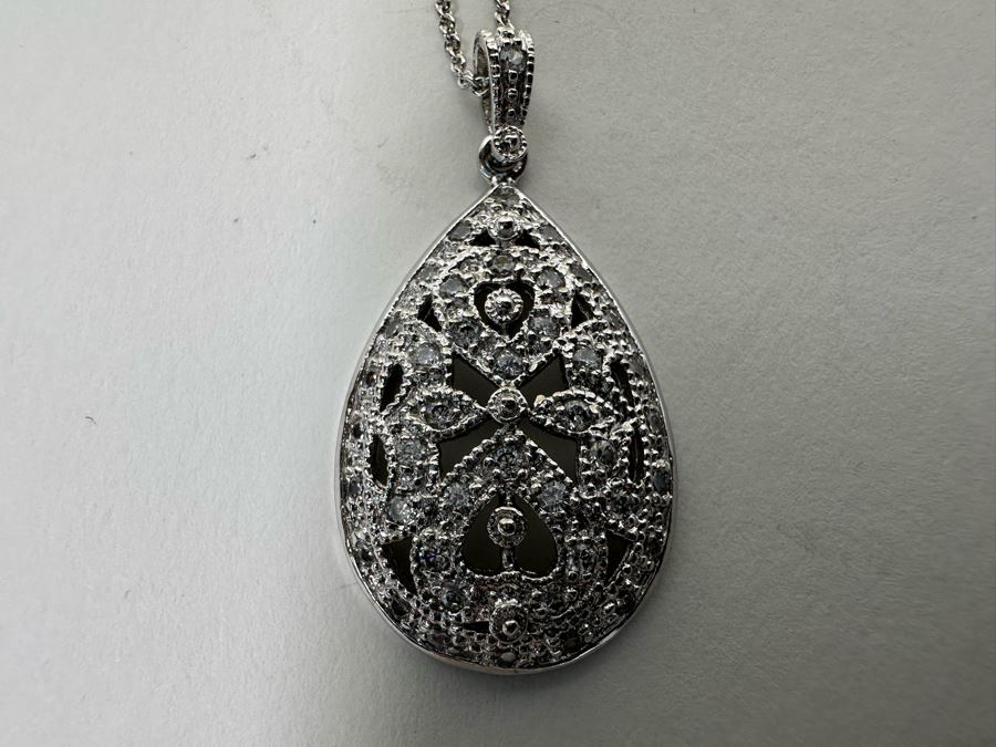 Sterling Silver Pendant With Sterling 18' Chain Necklace [Photo 6]