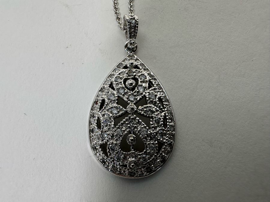 Sterling Silver Pendant With Sterling 18' Chain Necklace [Photo 7]