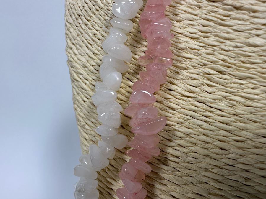 Pair Of 34' Bead Stone Necklaces [Photo 2]