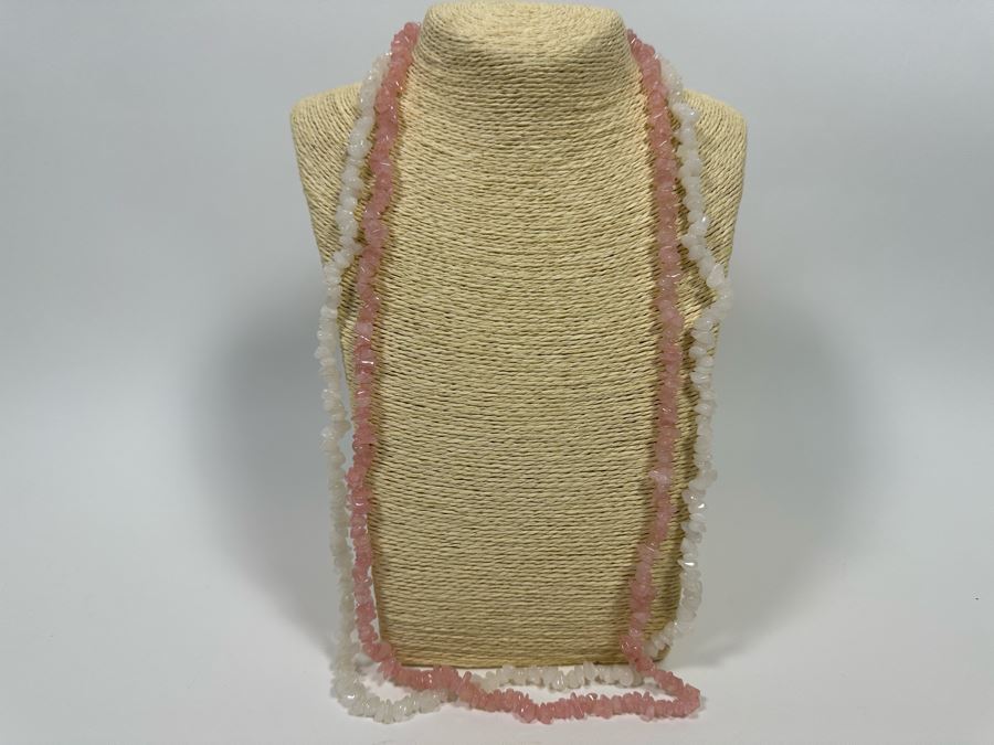 Pair Of 34' Bead Stone Necklaces [Photo 3]