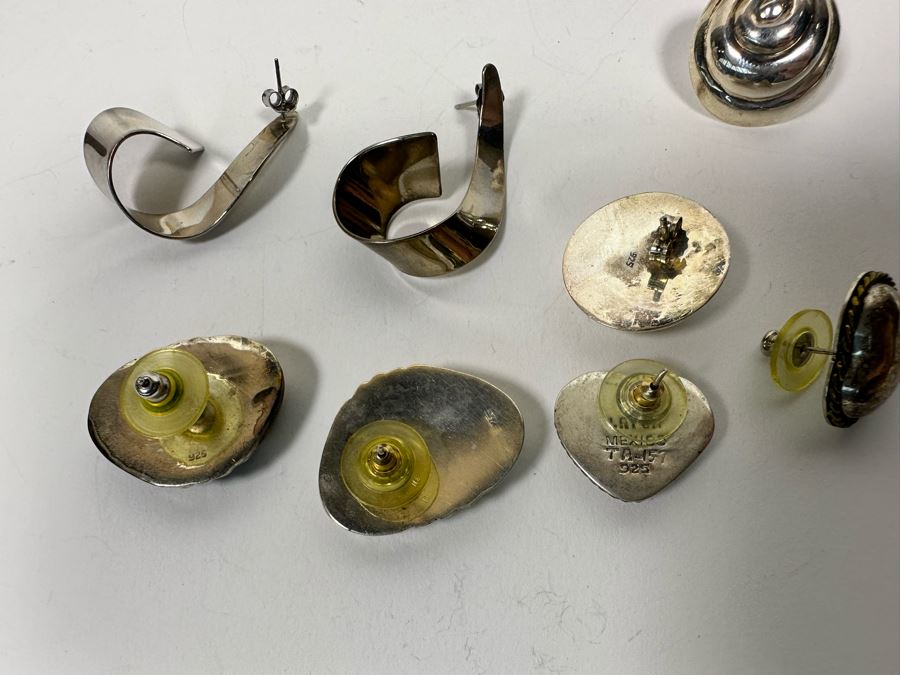 Four Pair Of Sterling Silver Earrings 29.8g [Photo 8]