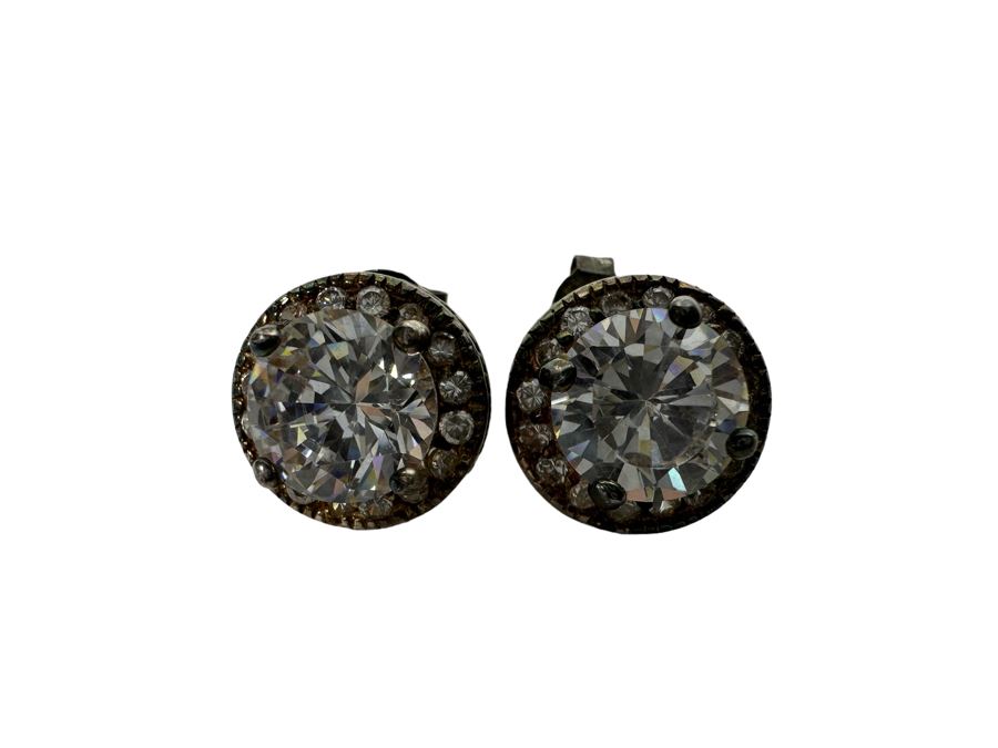 Sterling Silver Pendant With Sterling 18' Chain And Matching Set Of Sterling Earrings 10.1g [Photo 3]