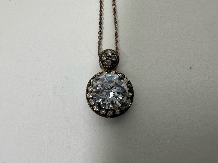 Sterling Silver Pendant With Sterling 18' Chain And Matching Set Of Sterling Earrings 10.1g [Photo 9]