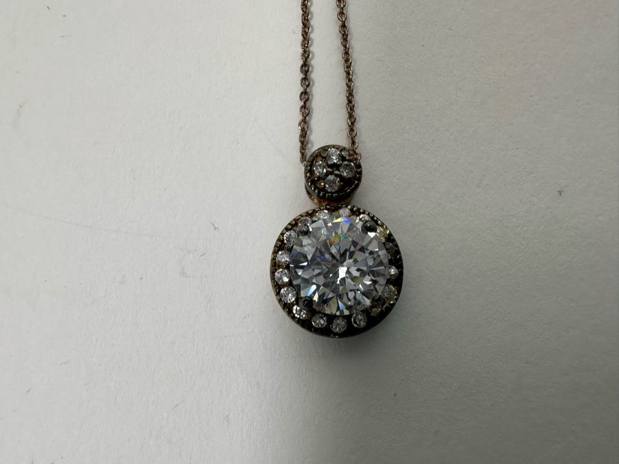 Sterling Silver Pendant With Sterling 18' Chain And Matching Set Of Sterling Earrings 10.1g [Photo 8]