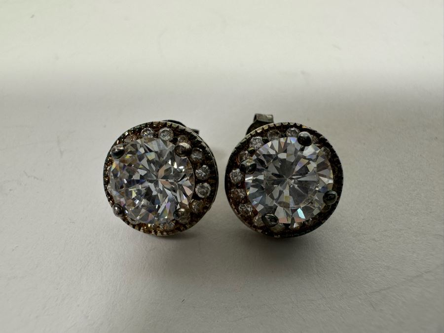 Sterling Silver Pendant With Sterling 18' Chain And Matching Set Of Sterling Earrings 10.1g [Photo 11]